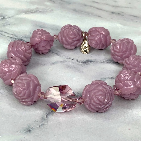 Tarina Tarantino Rose and Swarovski Bracelet